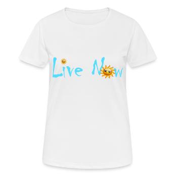 Soleil en direct - T-shirt respirant Femme - blanc - Devant - AI Model Female 172 dark (172cm)