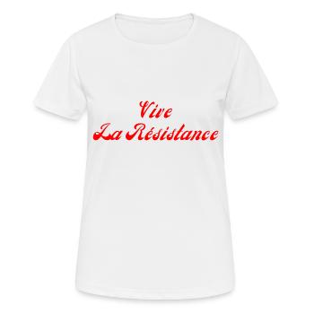 Vive la résistance - T-shirt respirant Femme - blanc - Devant - AI Model Female 172 dark (172cm)