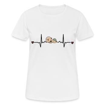 Baby - Frauen T-Shirt atmungsaktiv - Weiß - Vorne - AI Model Female 172 dark (172cm)