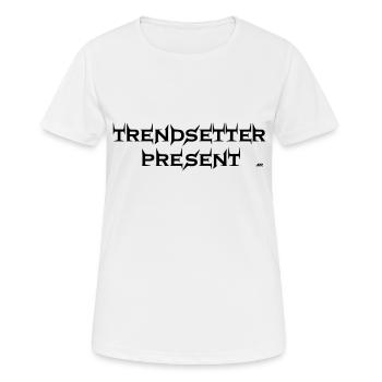Pionnier présent - T-shirt respirant Femme - blanc - Devant - AI Model Female 172 dark (172cm)