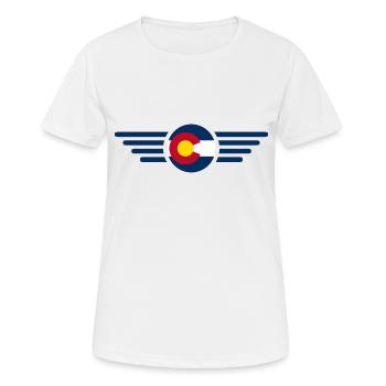 Colorado - Frauen T-Shirt atmungsaktiv - Weiß - Vorne - AI Model Female 172 dark (172cm)