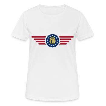 Géorgie États-Unis - T-shirt respirant Femme - blanc - Devant - AI Model Female 172 dark (172cm)
