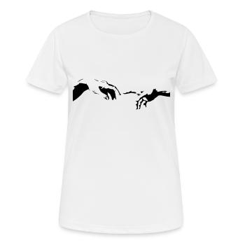 creation of adam - Women's Breathable T-Shirt - white - Front - AI Model Female 172 dark (172cm)