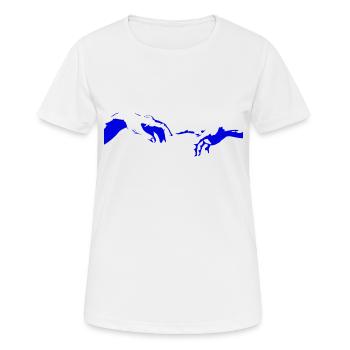 The Creation of Adam - Women's Breathable T-Shirt - white - Front - AI Model Female 172 dark (172cm)