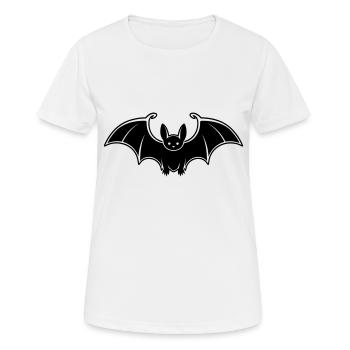 Chauve souris - T-shirt respirant Femme - blanc - Devant - AI Model Female 172 dark (172cm)