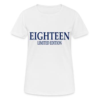 18e anniversaire édition limitée dix-huit - T-shirt respirant Femme - blanc - Devant - AI Model Female 172 dark (172cm)