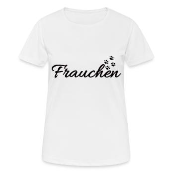 Maîtresse d’un chat | Pattes de chat - T-shirt respirant Femme - blanc - Devant - AI Model Female 172 dark (172cm)