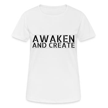 Idée cadeau heureuse Idée cadeau Idée favorisant l’innovation - T-shirt respirant Femme - blanc - Devant - AI Model Female 172 dark (172cm)