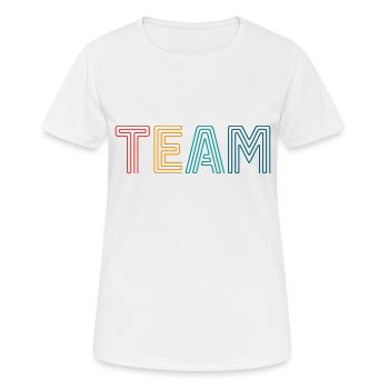 Team - Women's Breathable T-Shirt - white - Front - AI Model Female 172 dark (172cm)