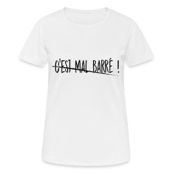 MAL BARRÉ - T-shirt respirant Femme - blanc - Devant - AI Model Female 172 dark (172cm)