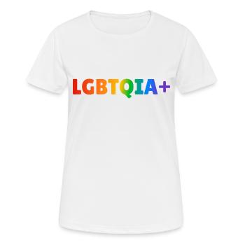 Rainbow LGBTQIA plus gay pride - Women's Breathable T-Shirt - white - Front - AI Model Female 172 dark (172cm)