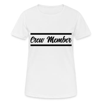 membre d’équipage - T-shirt respirant Femme - blanc - Devant - AI Model Female 172 dark (172cm)