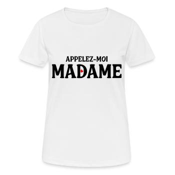 Madame - T-shirt respirant Femme - blanc - Devant - AI Model Female 172 dark (172cm)
