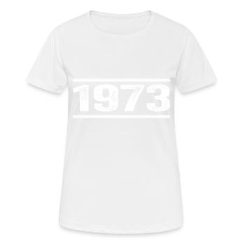 1973 Retro 1973 Geburtstag 1973 Vintage 1973 - Frauen T-Shirt atmungsaktiv - Weiß - Vorne - AI Model Female 172 dark (172cm)