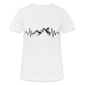 Mountain bikers - Women's Breathable T-Shirt - white - Front - AI Model Female 172 dark (172cm)
