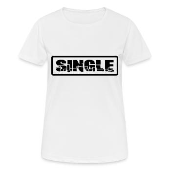 single - Frauen T-Shirt atmungsaktiv - Weiß - Vorne - AI Model Female 172 dark (172cm)