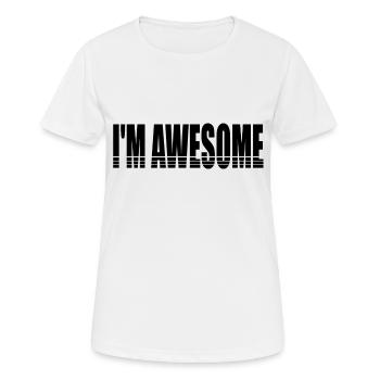 IN AWESOME - Women's Breathable T-Shirt - white - Front - AI Model Female 172 dark (172cm)