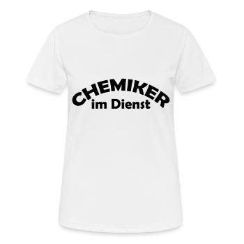 chemiker im dienst - Frauen T-Shirt atmungsaktiv - Weiß - Vorne - AI Model Female 172 dark (172cm)