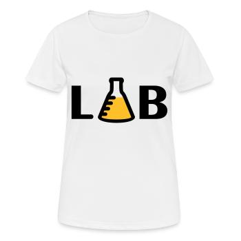 LAB (2c) - T-shirt respirant Femme - blanc - Devant - AI Model Female 172 dark (172cm)