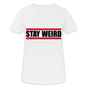 Drôle de Stay Weird - T-shirt respirant Femme - blanc - Devant - AI Model Female 172 dark (172cm)