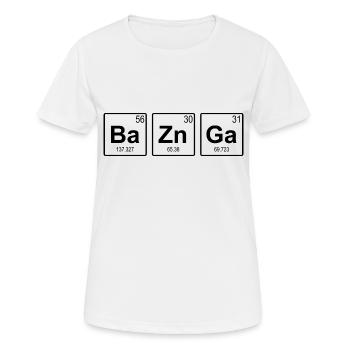 Periodensystem Elements Ba Zn Ga BaZnGa Theory - Frauen T-Shirt atmungsaktiv - Weiß - Vorne - AI Model Female 172 dark (172cm)