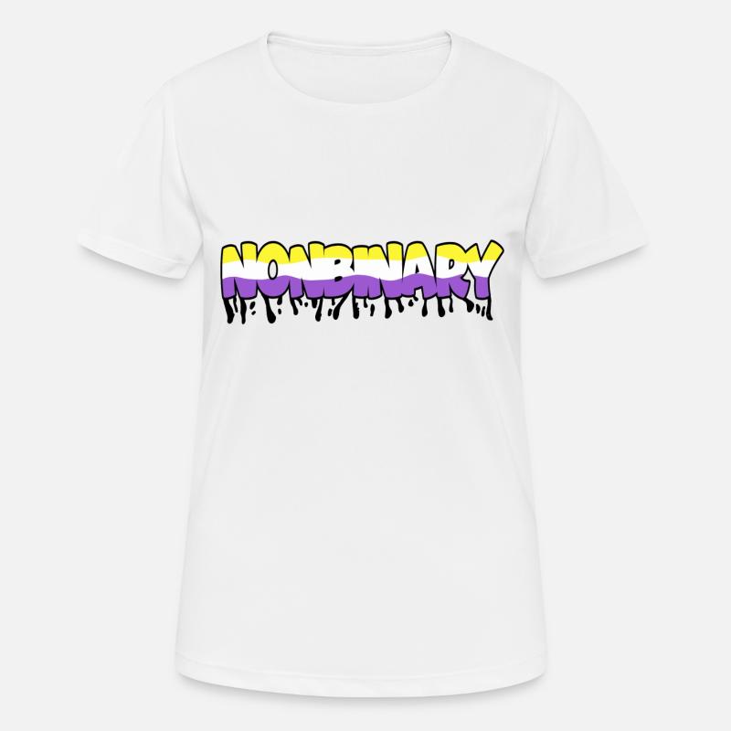Nonbinary - T-shirt respirant Femme - blanc