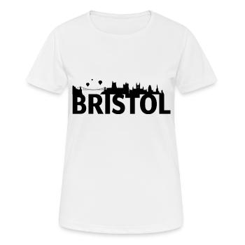 Bristol Angleterre capitale Skyline UK - T-shirt respirant Femme - blanc - Devant - AI Model Female 172 dark (172cm)