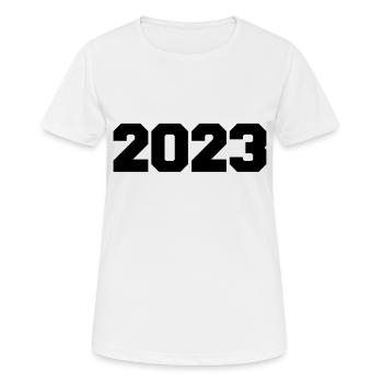 2023 - Women's Breathable T-Shirt - white - Front - AI Model Female 172 dark (172cm)