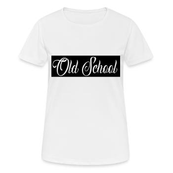 Old School - Frauen T-Shirt atmungsaktiv - Weiß - Vorne - AI Model Female 172 dark (172cm)