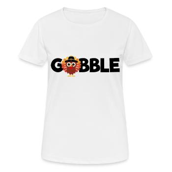 Gobble Turkey Enfants Thanksgiving - T-shirt respirant Femme - blanc - Devant - AI Model Female 172 dark (172cm)