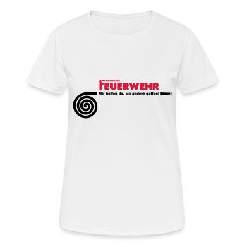 Wir helfen da wo andere gaffen - Frauen T-Shirt atmungsaktiv - Weiß - Vorne - AI Model Female 172 dark (172cm)