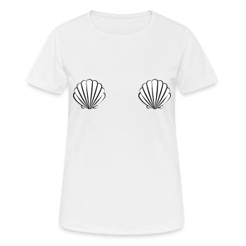 coquillage - T-shirt respirant Femme - blanc - Devant - AI Model Female 172 dark (172cm)