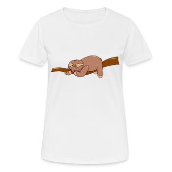 Little Sloth Finds Strawberry - Women's Breathable T-Shirt - white - Front - AI Model Female 172 dark (172cm)