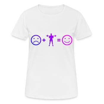 Cardio Endurance Homme Fitness Musculation - T-shirt respirant Femme - blanc - Devant - AI Model Female 172 dark (172cm)