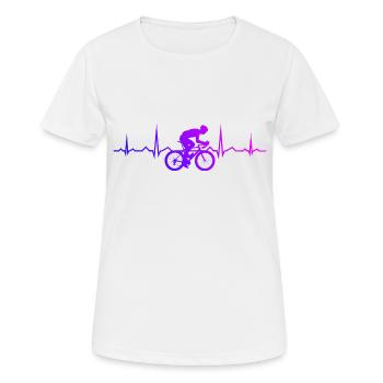 Vélo de route pour femmes Vélo de route Vélo de route Vélo de route - T-shirt respirant Femme - blanc - Devant - AI Model Female 172 dark (172cm)