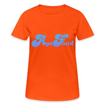 Agefluid - Women's Breathable T-Shirt - neon orange - Front - AI Model Female 172 dark (172cm)