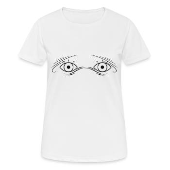 Face with eyes - Women's Breathable T-Shirt - white - Front - AI Model Female 172 dark (172cm)