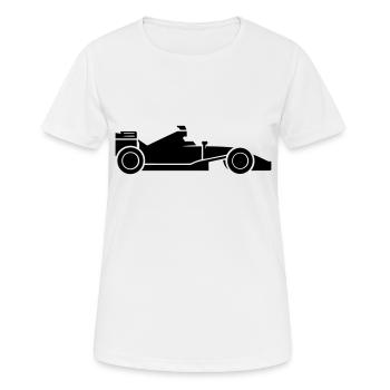 Rennwagen - Frauen T-Shirt atmungsaktiv - Weiß - Vorne - AI Model Female 172 dark (172cm)