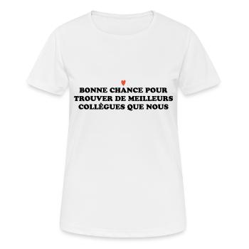 Man Humor Co-worker Departure Gift - Women's Breathable T-Shirt - white - Front - AI Model Female 172 dark (172cm)