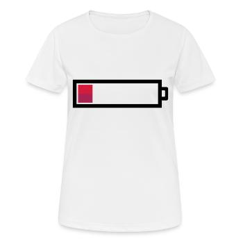 Empty Battery - Women's Breathable T-Shirt - white - Front - AI Model Female 172 dark (172cm)