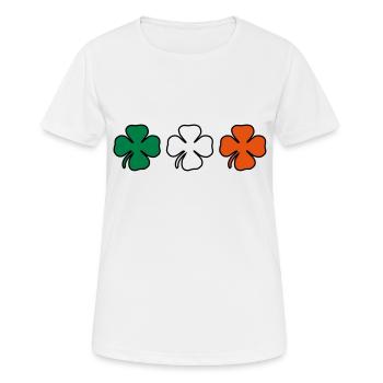 irish klee - Frauen T-Shirt atmungsaktiv - Weiß - Vorne - AI Model Female 172 dark (172cm)