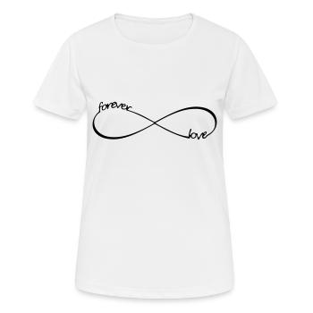 Forever Love Unendlichkeit Symbol 8 - Frauen T-Shirt atmungsaktiv - Weiß - Vorne - AI Model Female 172 dark (172cm)