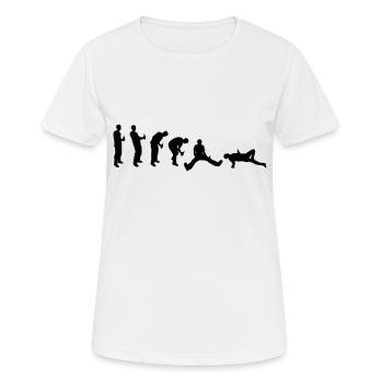 Évolution ivre - T-shirt respirant Femme - blanc - Devant - AI Model Female 172 dark (172cm)