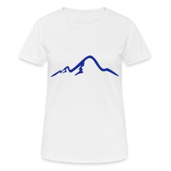 Berg, kurvig - Frauen T-Shirt atmungsaktiv - Weiß - Vorne - AI Model Female 172 dark (172cm)