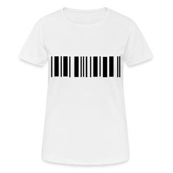 barcode - Frauen T-Shirt atmungsaktiv - Weiß - Vorne - AI Model Female 172 dark (172cm)