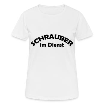 schrauber im dienst - Frauen T-Shirt atmungsaktiv - Weiß - Vorne - AI Model Female 172 dark (172cm)