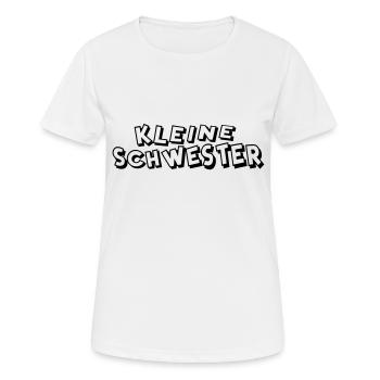 Kleine Schwester - Frauen T-Shirt atmungsaktiv - Weiß - Vorne - AI Model Female 172 dark (172cm)