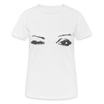clin d'oeil - T-shirt respirant Femme - blanc - Devant - AI Model Female 172 dark (172cm)