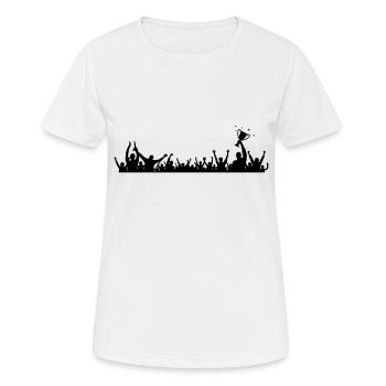 Fans Pokal - Frauen T-Shirt atmungsaktiv - Weiß - Vorne - AI Model Female 172 dark (172cm)