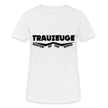 trauzeuge - master of the rings - Frauen T-Shirt atmungsaktiv - Weiß - Vorne - AI Model Female 172 dark (172cm)